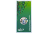 25 рублей 2012 год СПМД Олимпиада в Сочи "Талисманы Сочи 2014", в зеленом блистере (цветная эмаль)
