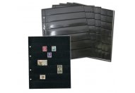 Лист двухсторонний для марок на черной основе 200х250мм на 7 ячеек размером 30х180мм