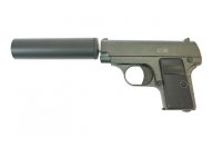 Пистолет страйкбольный Stalker SA25S Spring с глушителем (Colt 25)